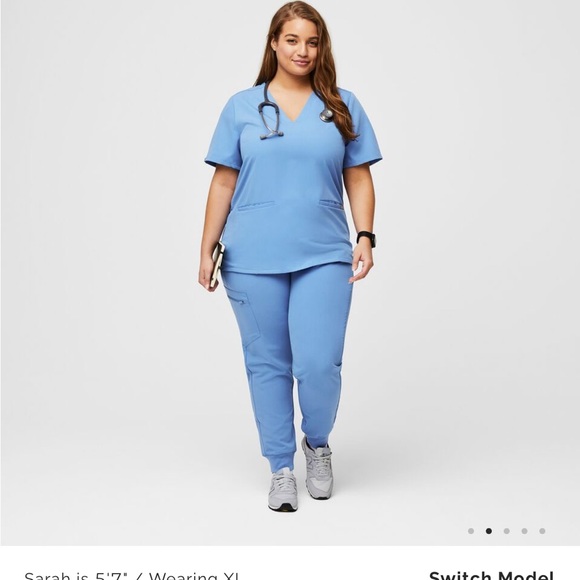 FIGS Zamora Joggers Ceil Blue Size Small Petite - Picture 1 of 4